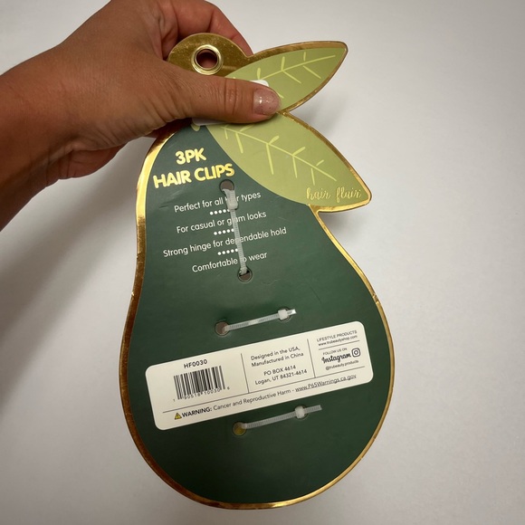 NWT ⚜️🥑⚜️ You guac! Avocado Hair Claw Clips set of 3 - Picture 13 of 14